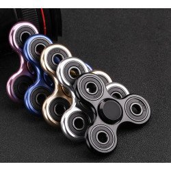 Aluminum Metal Classic Fidget Spinner Hand Stress Reducer Toy for Anxiety Adult, Child (Mix Color)
